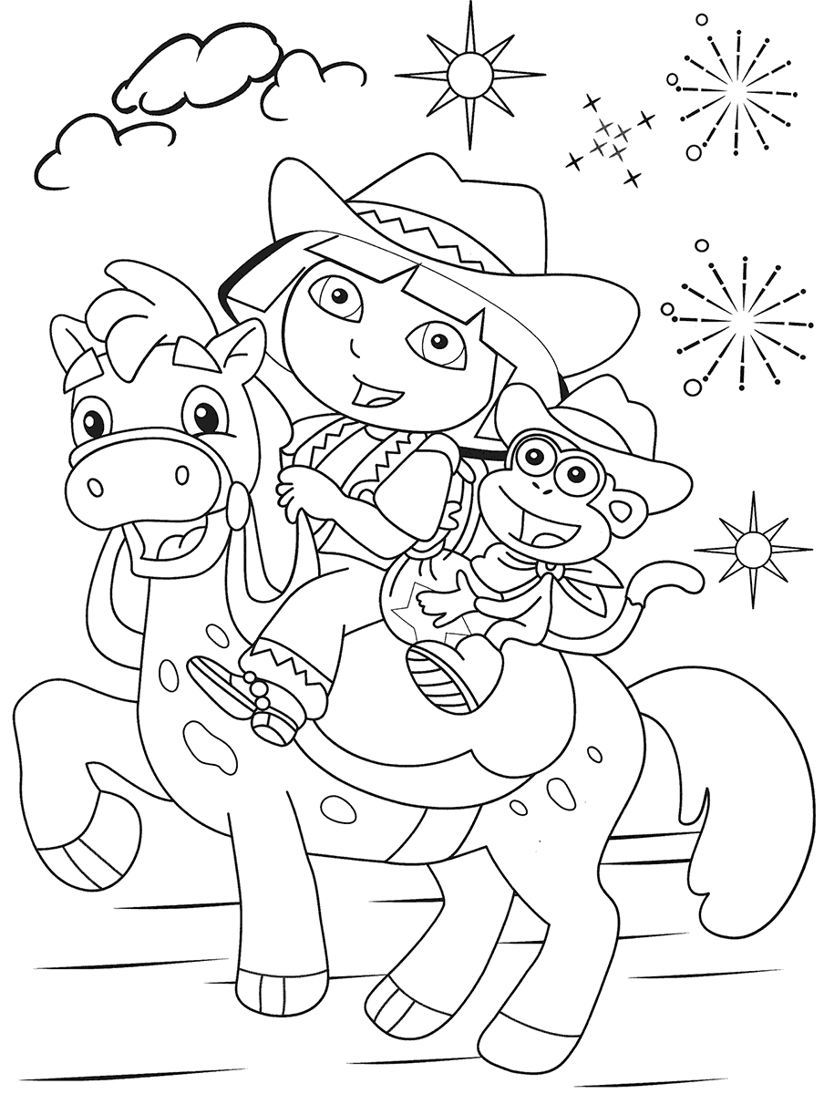 Dora The Explorer Free Printable Coloring Pages Printable Templates