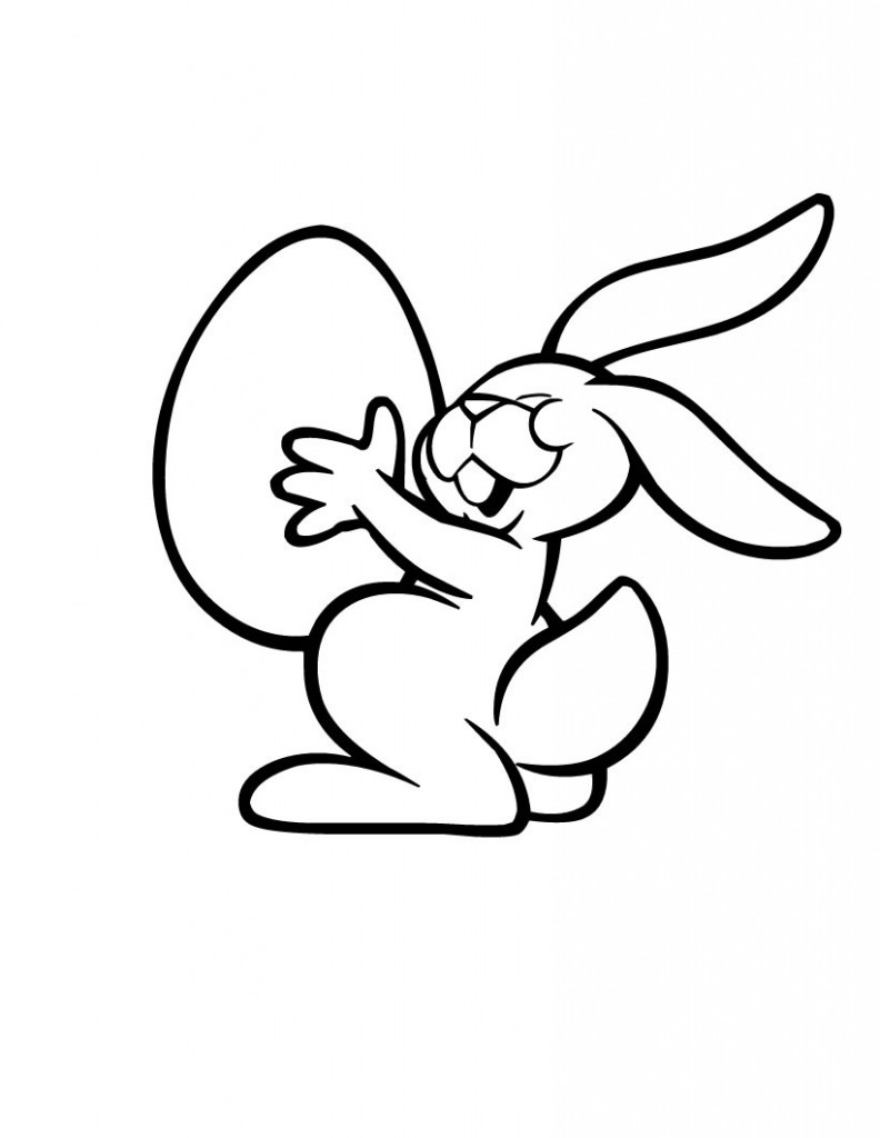 easter bunny egg coloring pages - photo #32