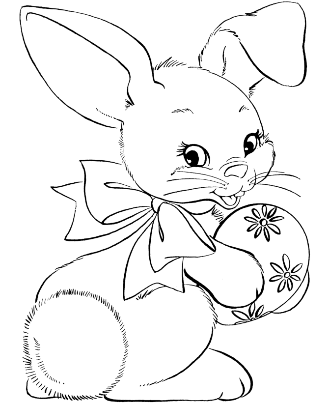 easter bunny egg coloring pages - photo #12