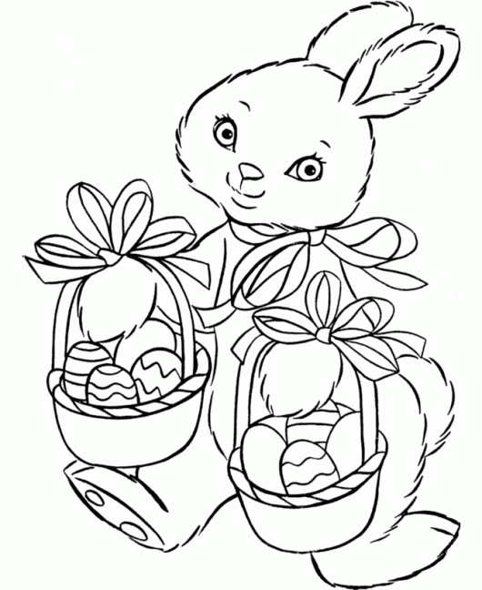 easter bunny coloring in pages - photo #41