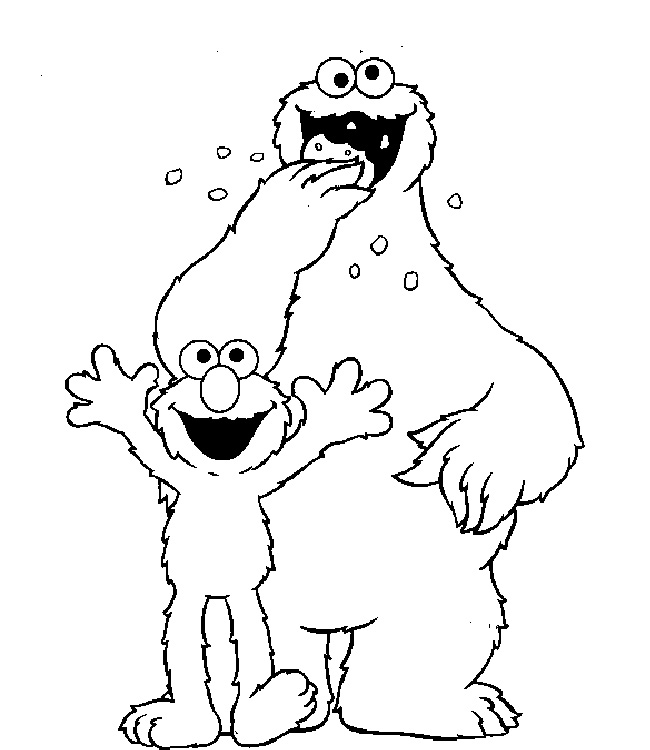 Free Coloring Pages Of Elmo And Bird