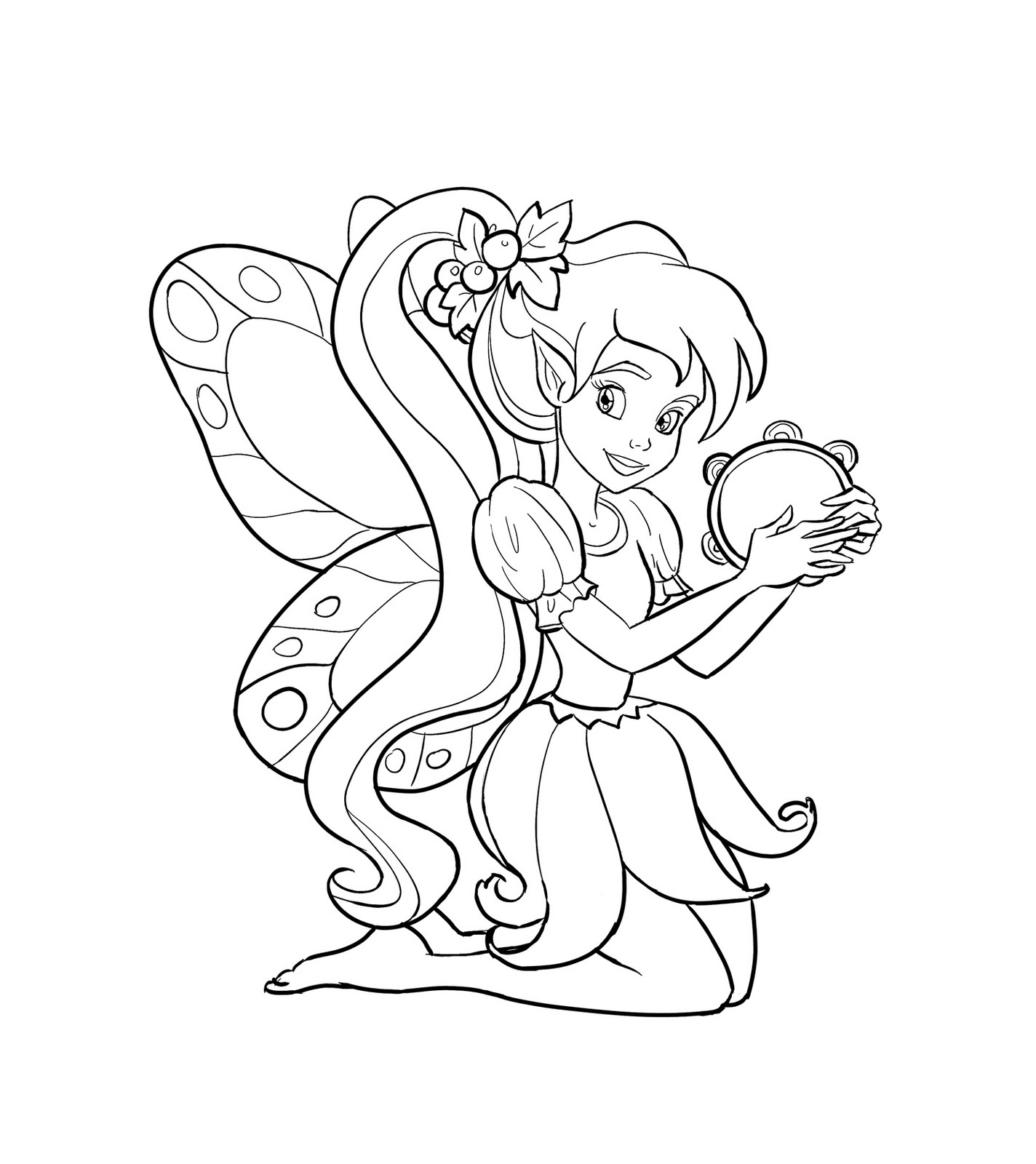 fairy coloring pages for kids very simple - photo #11