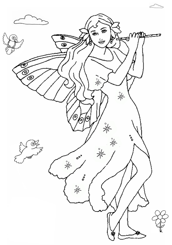 fairy coloring pages for free - photo #30