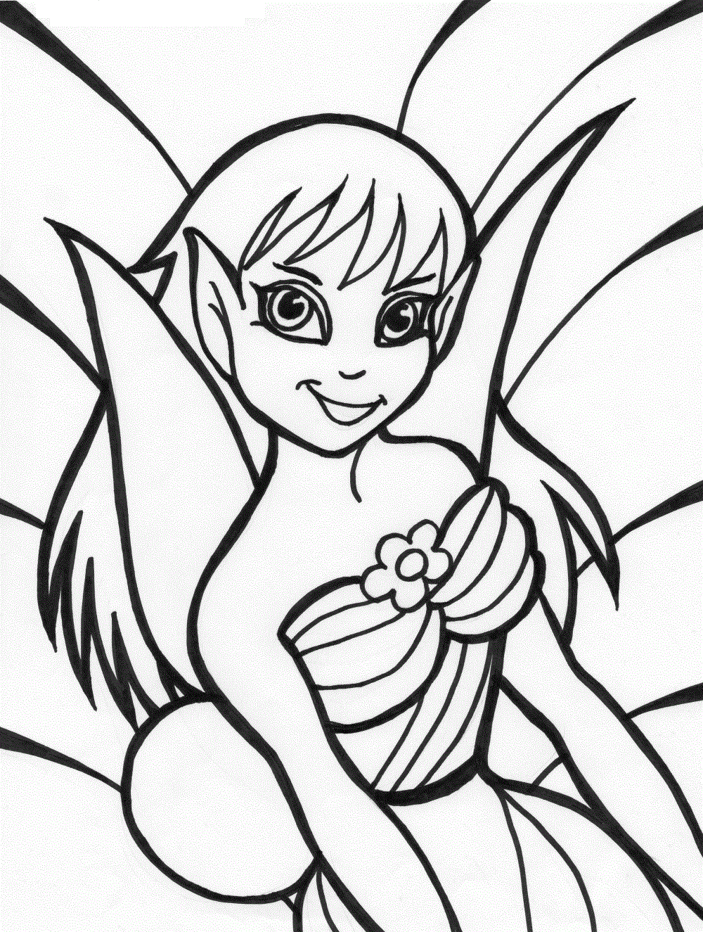 fairy coloring pages for kids free - photo #28