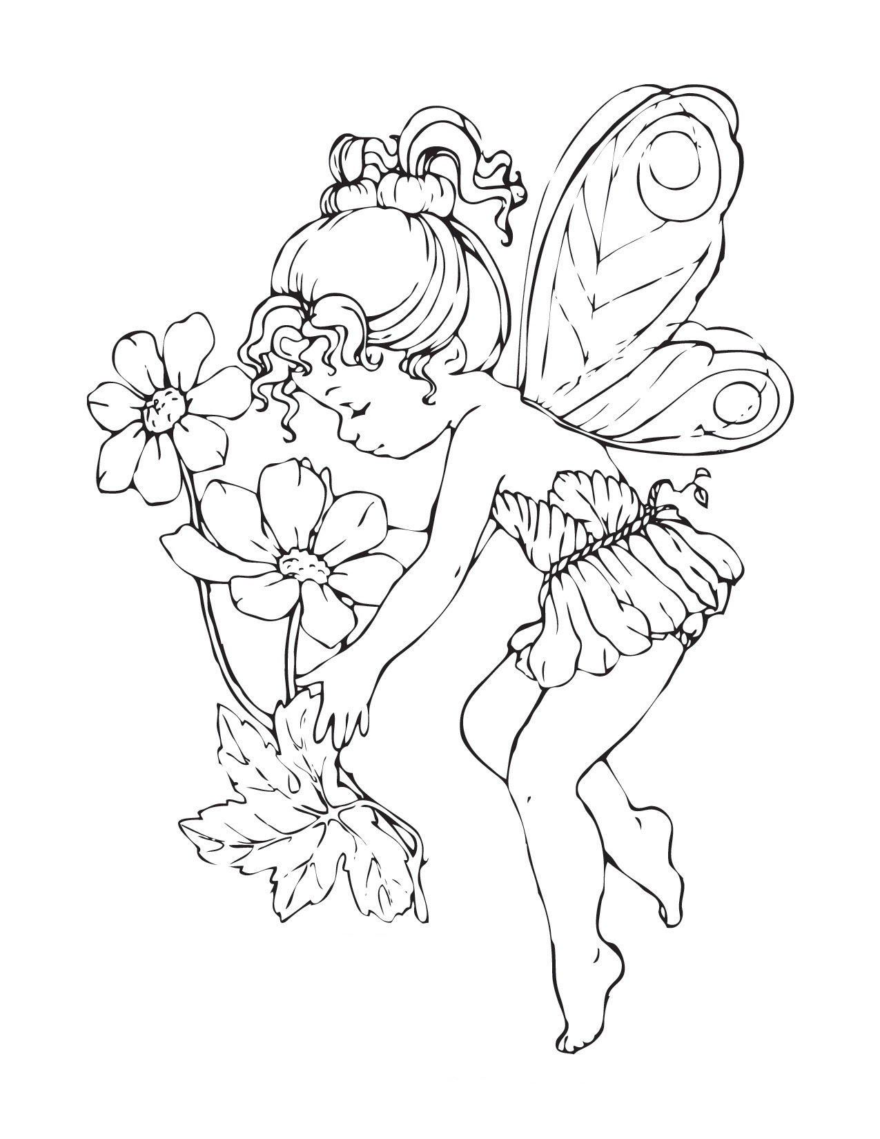 fairy coloring pages - photo #17