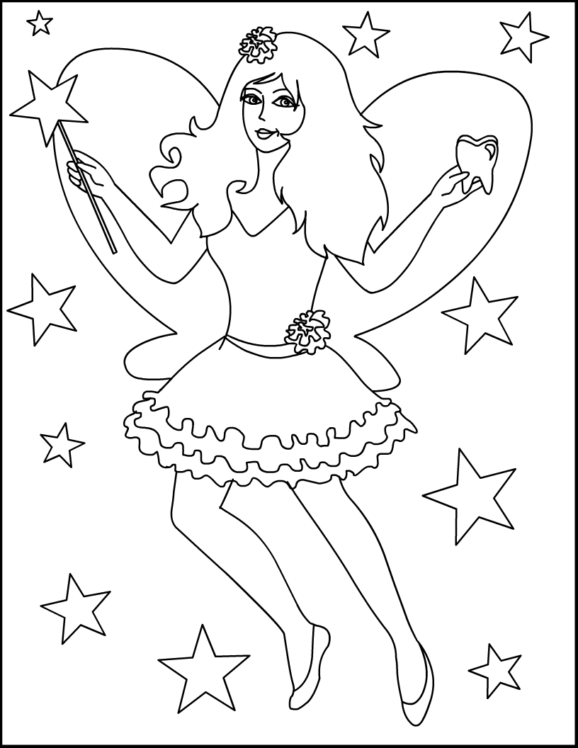 fairy coloring book pages - photo #24