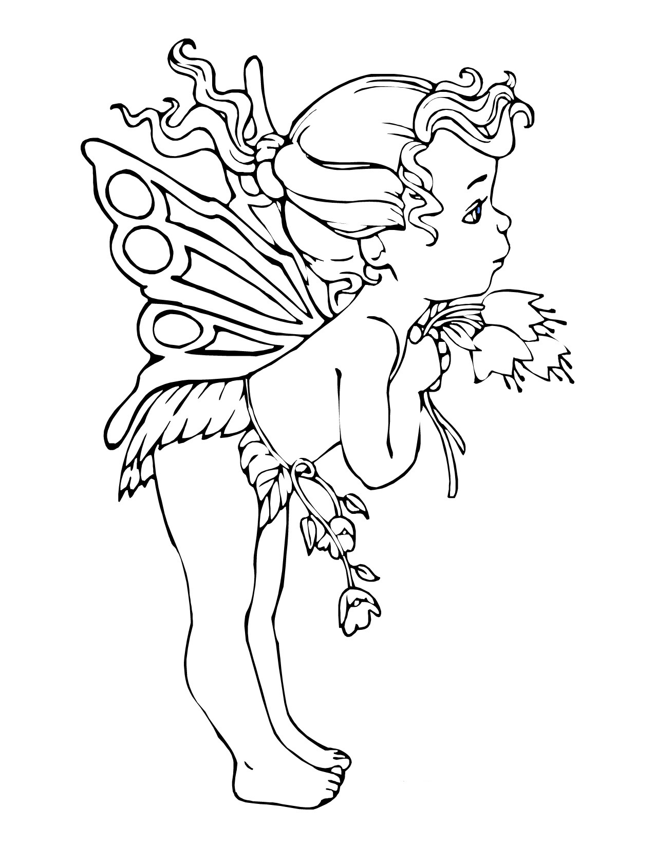 fairies coloring book pages - photo #7