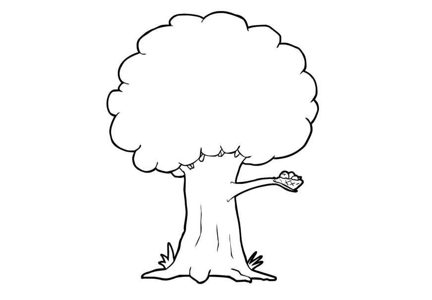 oak tree coloring pages free - photo #40