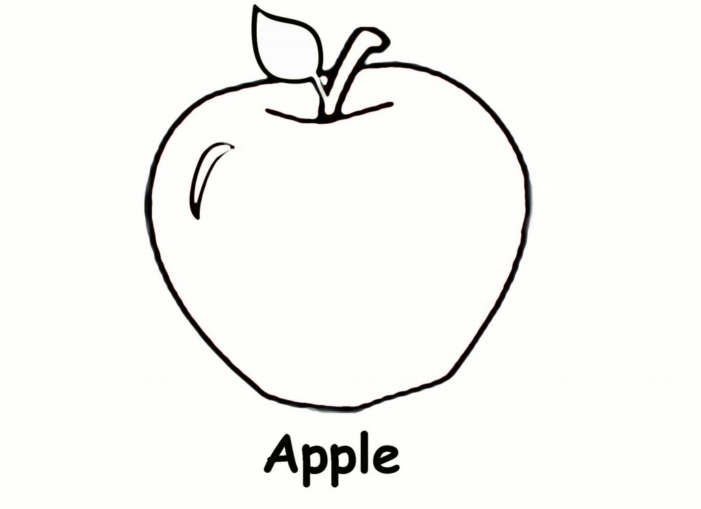 a for apple coloring pages - photo #23