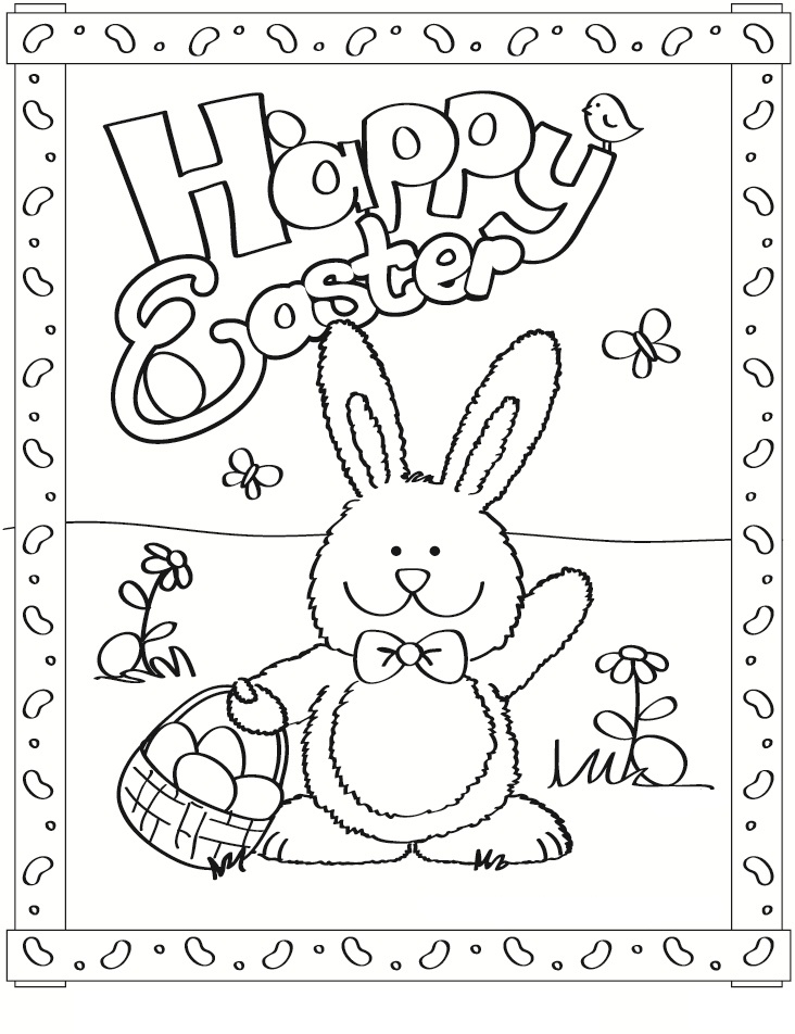 easter bunny coloring in pages - photo #33