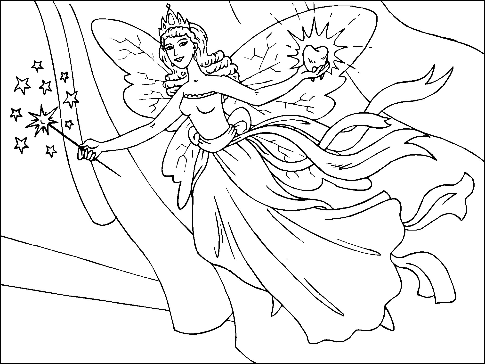 fairies coloring pages - photo #14