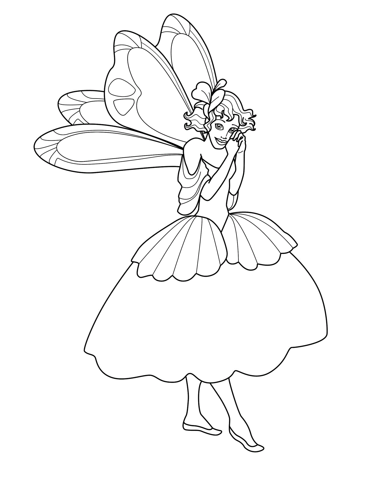 fairy coloring pages free to print - photo #17