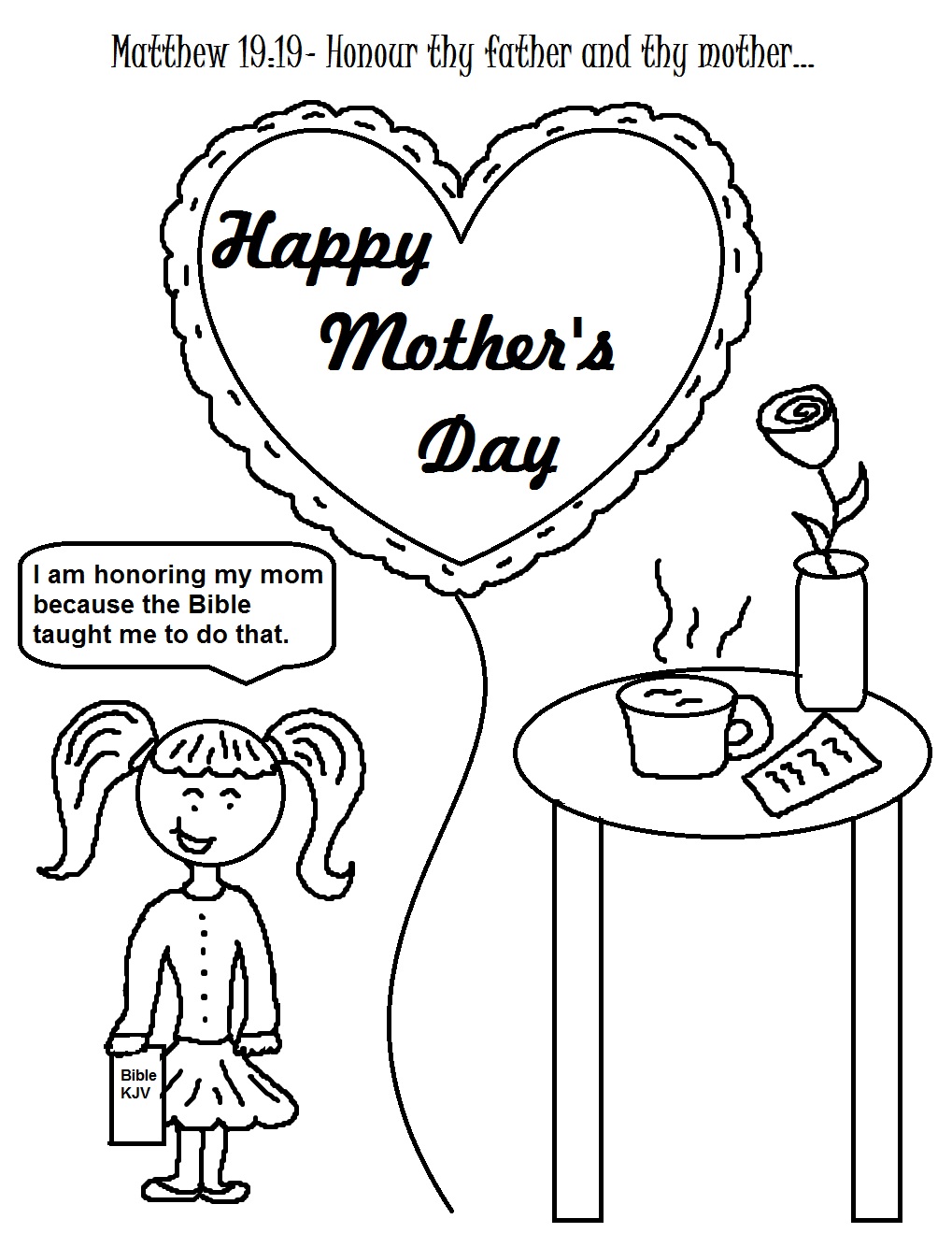 Free Printable Mothers Day Coloring Pages For Kids