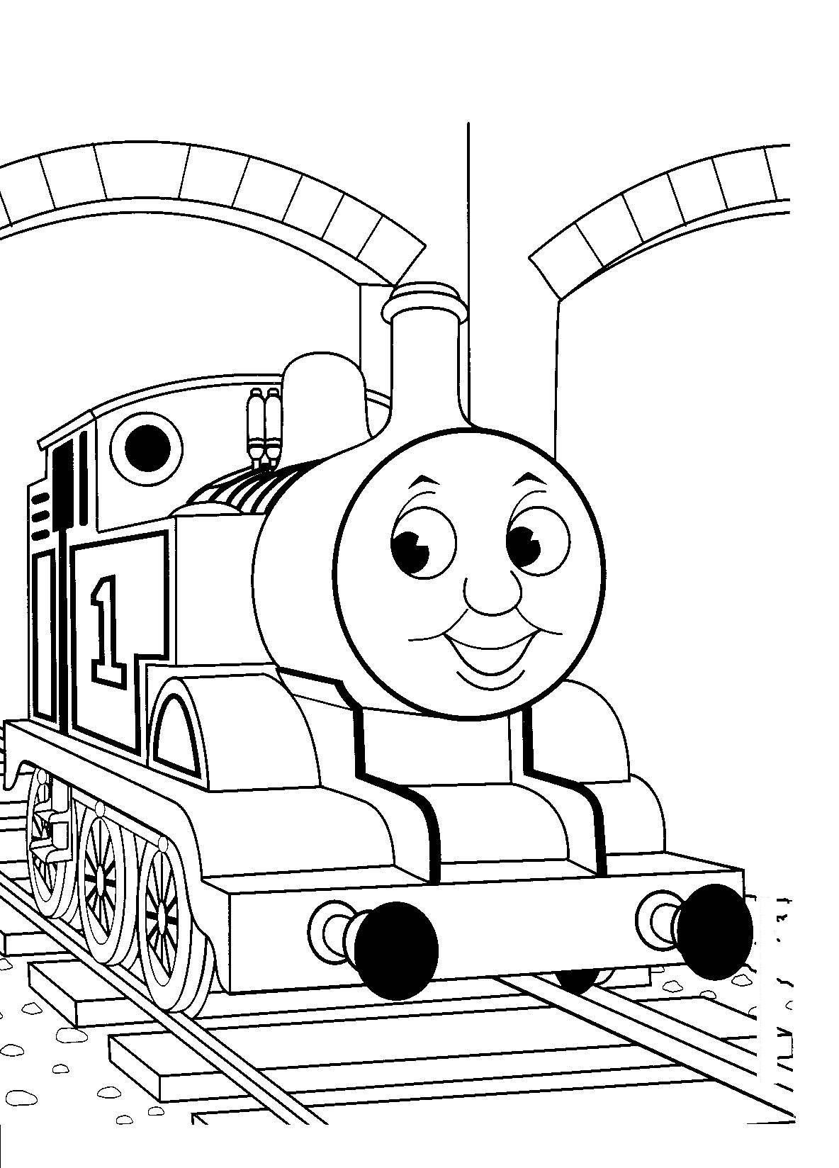 Free coloring pages of simple thomas tank engine