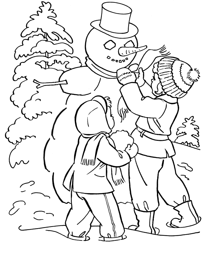 images of winter season for coloring pages - photo #32