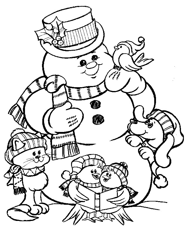 Snowman Family Coloring Pages