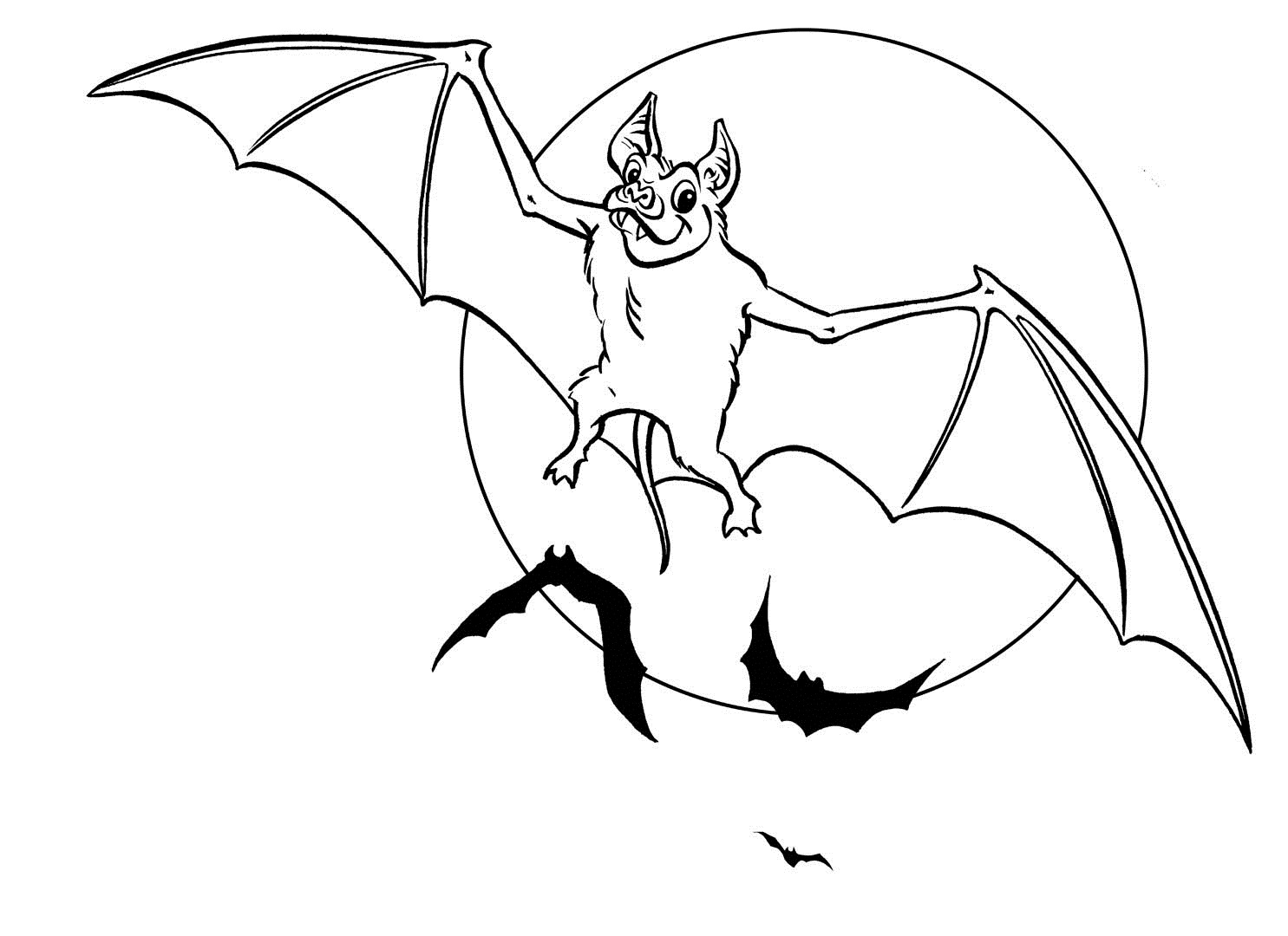 halloween bats coloring pages free printables - photo #1