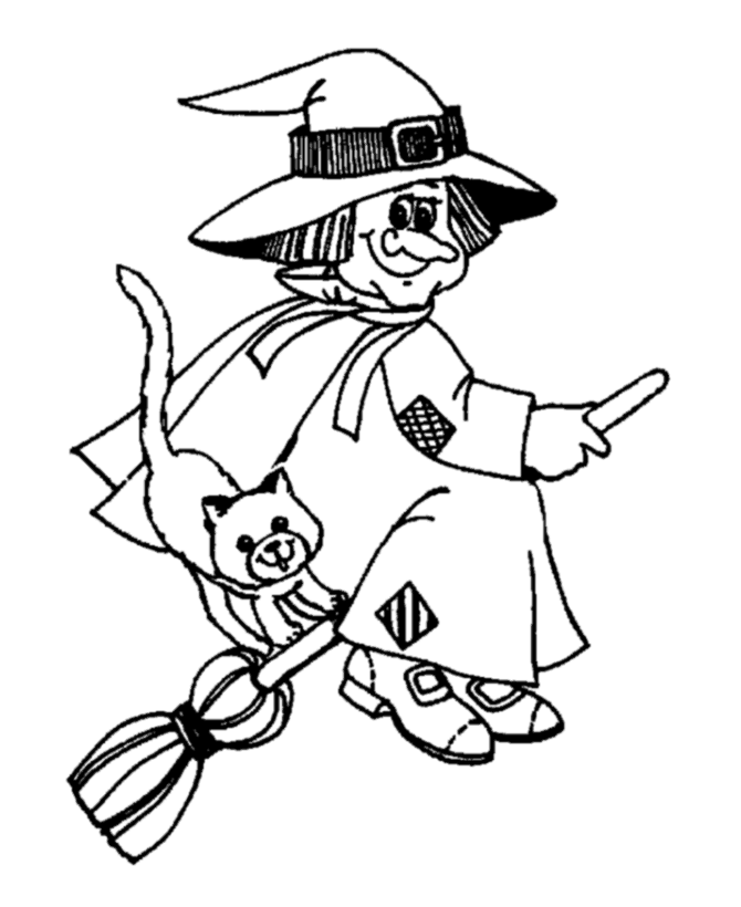 halloween cat girl coloring pages - photo #29