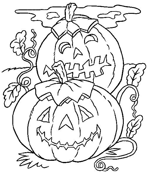halloween coloring full pages - photo #16