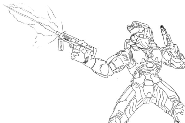 x box halo coloring pages - photo #36