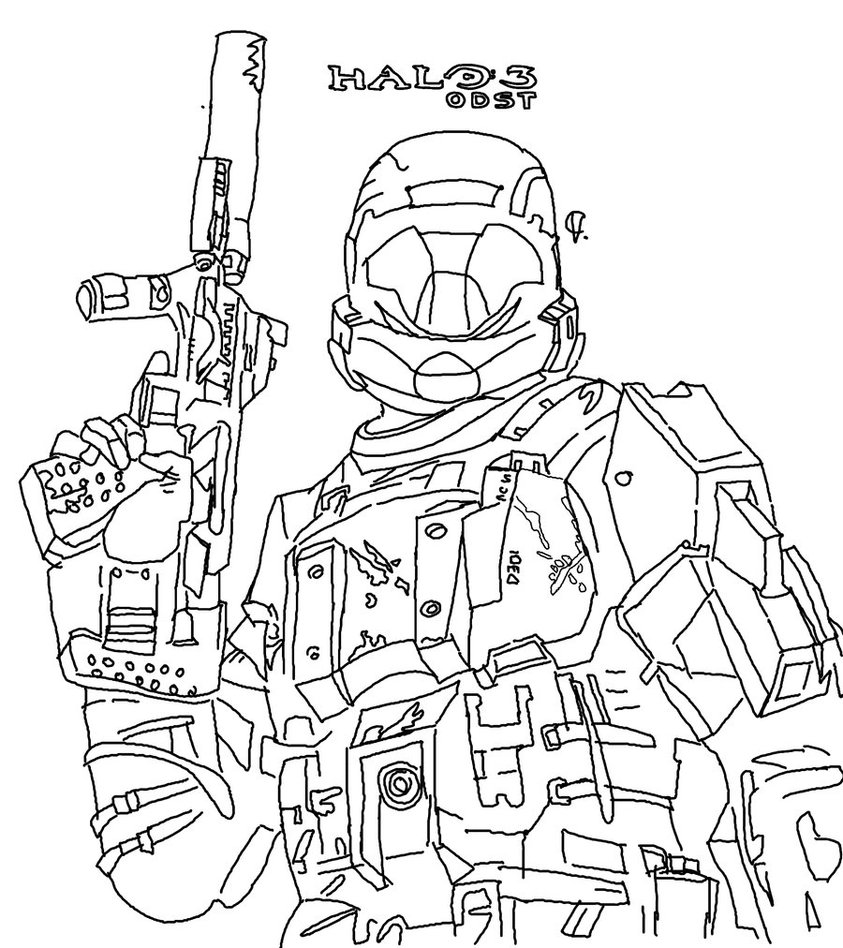 coloring pages halo 3 - photo #12