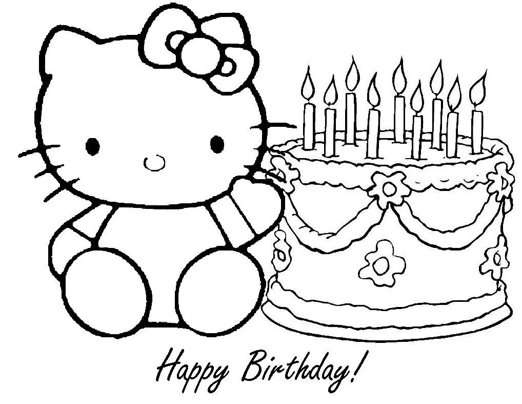 images of coloring pages for birthday cards - photo #19