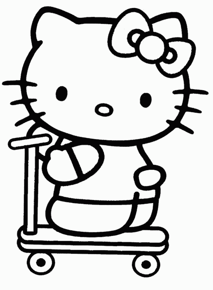 images of hello kitty coloring pages - photo #3