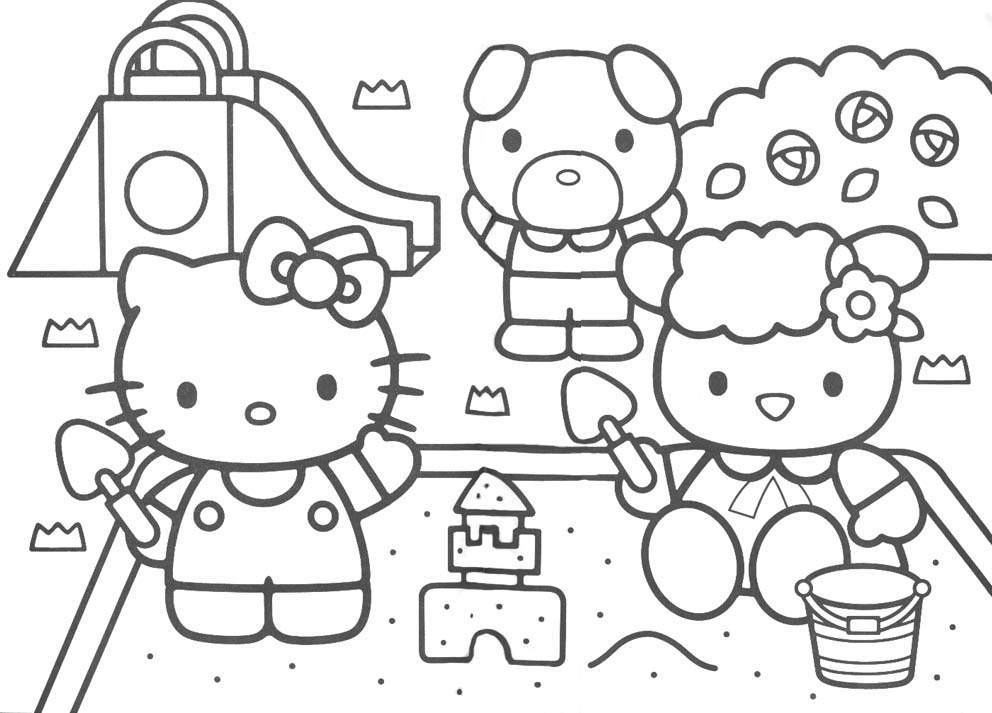 Free Printable Kitty Coloring Pages Kids Print Japanese