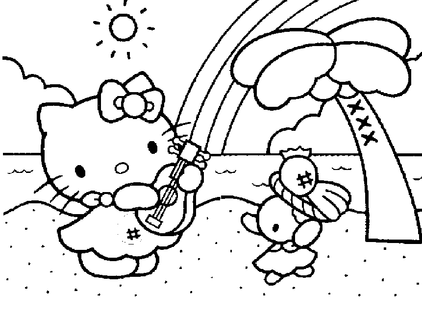 Free Printable Hello Kitty Coloring Pages For Kids