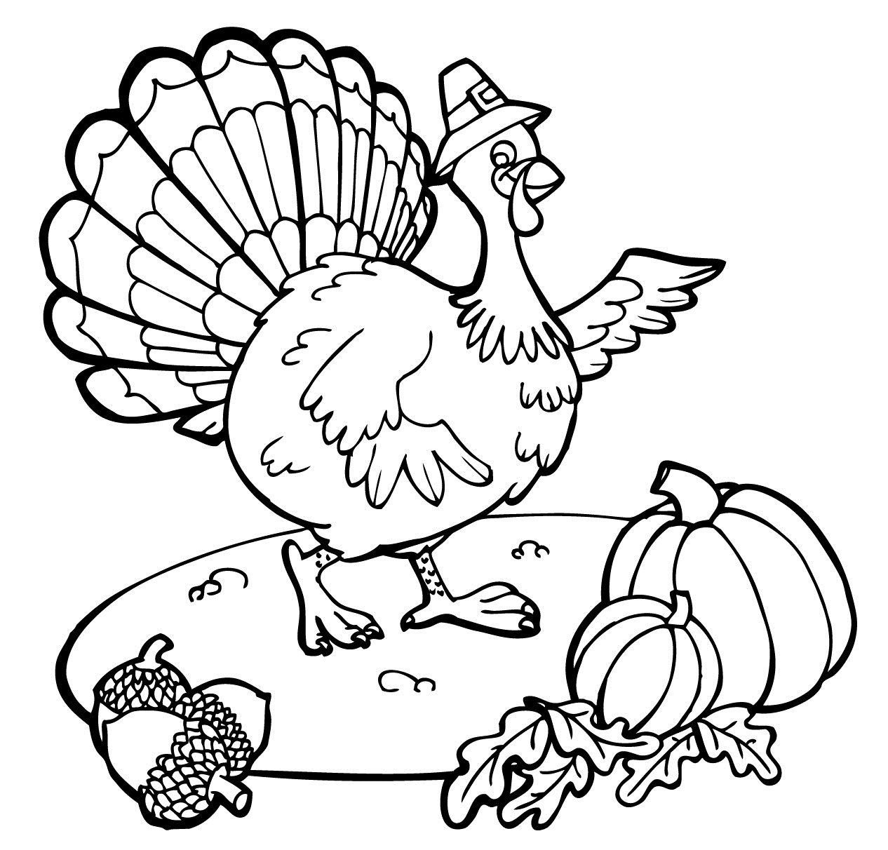 a turkey for thanksgiving coloring pages - photo #29