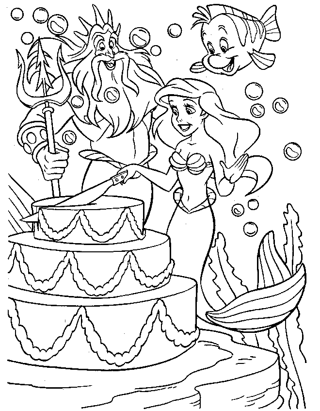 walt disney little mermaid coloring pages - photo #38