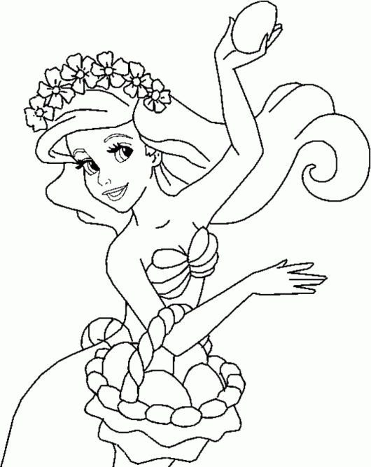 a little mermaid coloring pages - photo #19