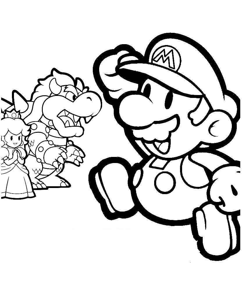 mario and sonic coloring pages