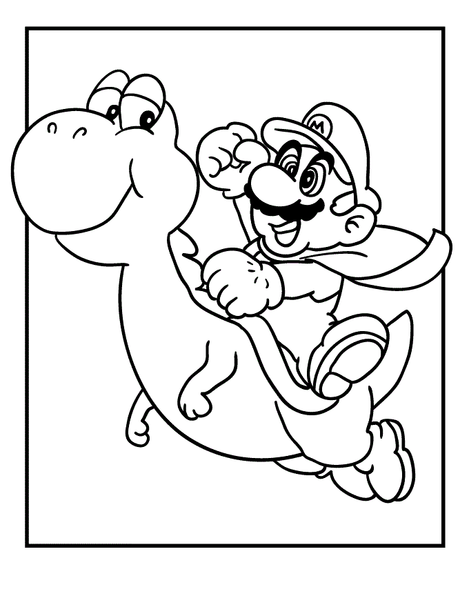 yoshi coloring book pages - photo #34