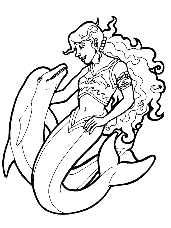 ocean with mermaid coloring pages for kids - photo #11