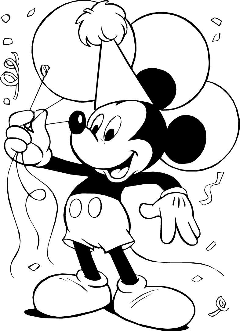 Mickey Mouse Christmas Coloring Pages