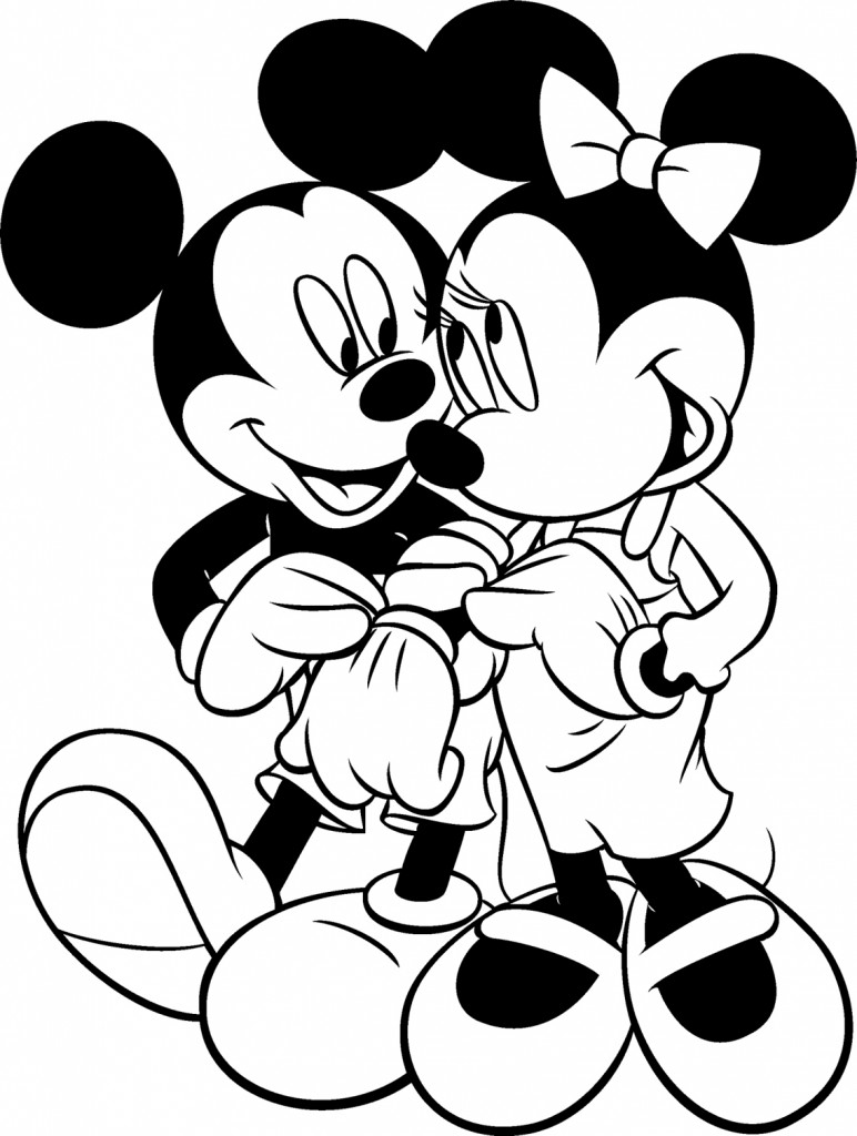 gardening mickey and minnie coloring pages - photo #33