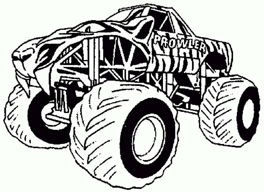 monster truck coloring printable