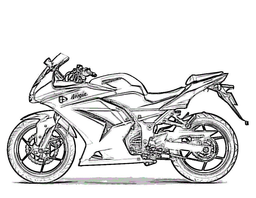 Motorcycle Coloring Pages - Kidsuki