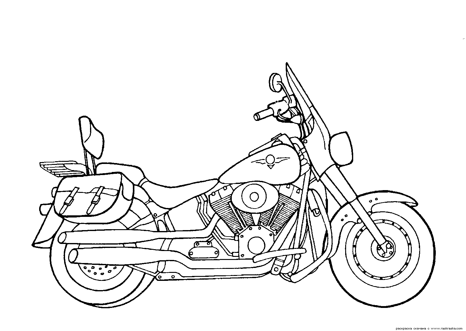 Free Printable Motorcycle Coloring Pages For Kids