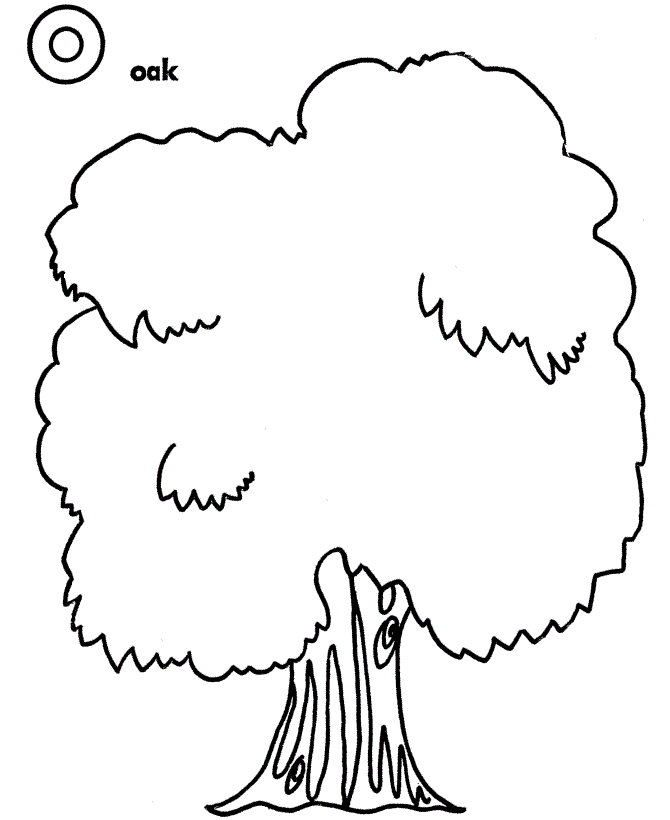 oak tree coloring pages free - photo #3