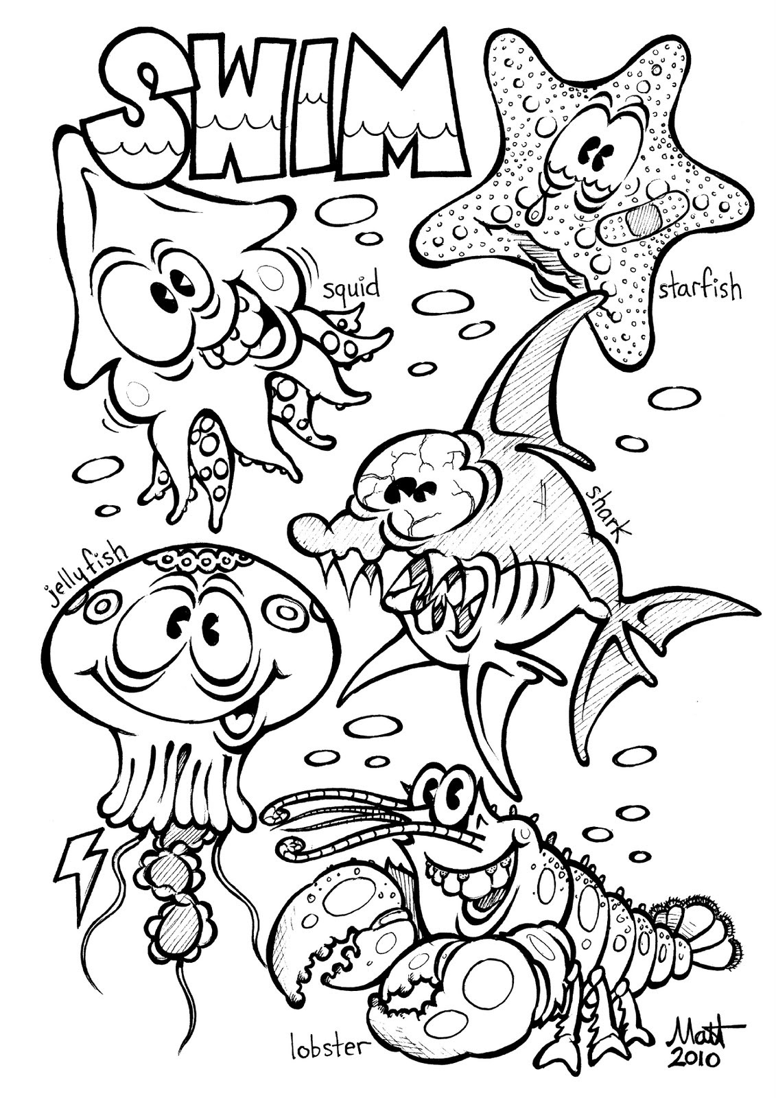 under sea creature coloring pages - photo #17