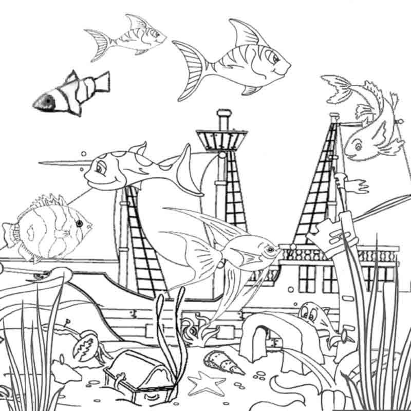 ocean coloring pages colored - photo #15