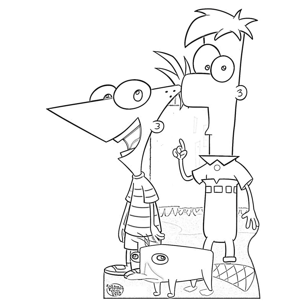 Free Phineas And Ferb Coloring Pages