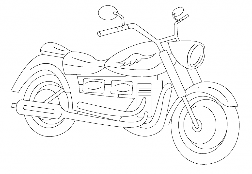 motorcycle coloring printable