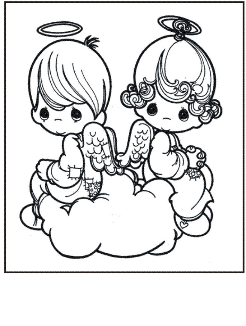 baby angel coloring pages - photo #34