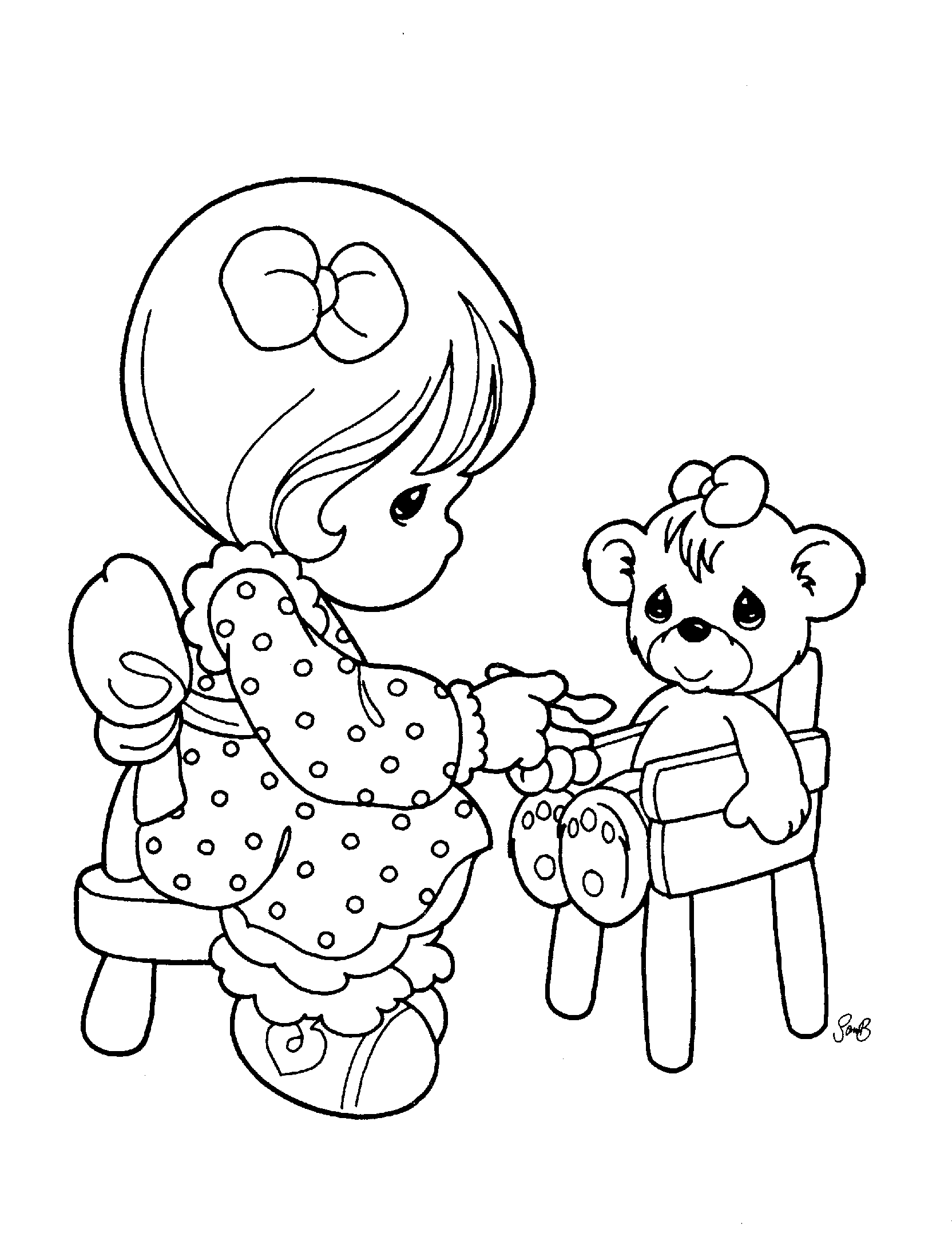 precious moment baby coloring pages - photo #31