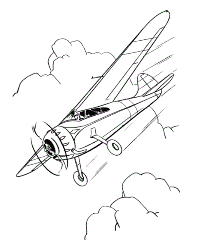 printable coloring pages airplane - photo #15
