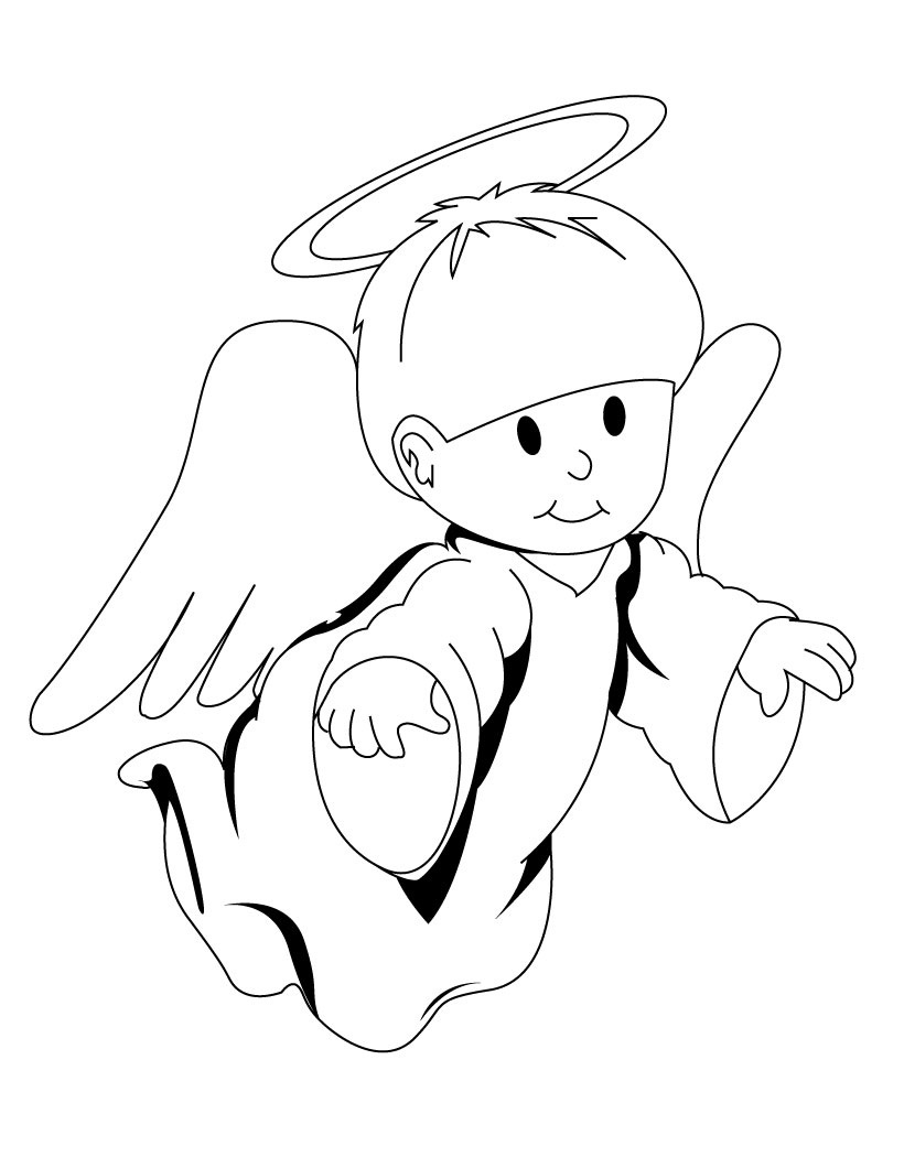 baby boy angel coloring pages - photo #3