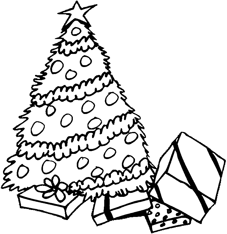 xmas tree coloring pages print - photo #15